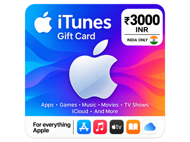 Apple iTunes/AppStore Gift Card  3000 (Rupee) INR