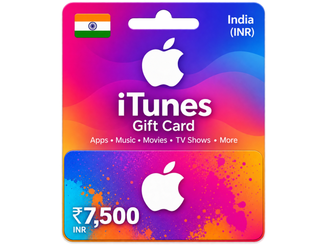 Apple iTunes/AppStore Gift Card  7500 (Rupee) INR