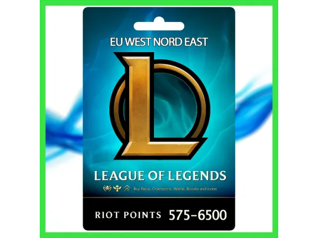 League of Legends RP (EU) 6500 RP Европа - цифровая карта