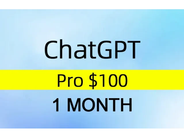 ChatGPT Pro — тариф за $100 — пополнение вручную (на 1 месяц)