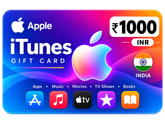 Apple iTunes/AppStore Gift Card  1000 (Rupee) INR