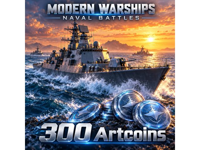 Modern Warships: Naval Battles — 300 Artcoins (пополнение по Player ID)