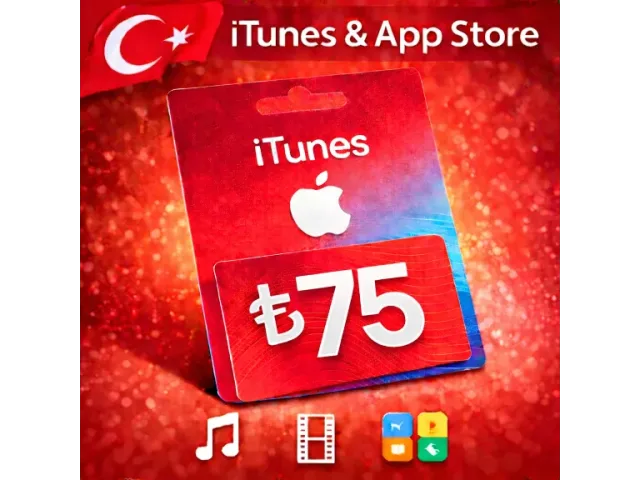 App Store &amp; iTunes (TR) 75 TRY Турция - цифровая карта