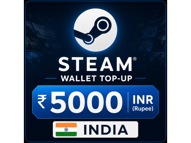 STEAM WALLET TOP-UP  5000 INR(Rupee) INDIA