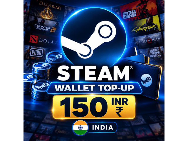 STEAM WALLET TOP-UP  150 INR(Rupee) INDIA