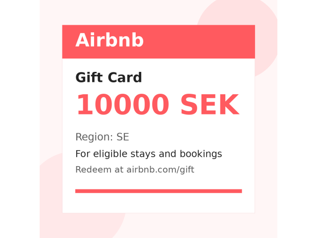 Airbnb (SE) 10000 SEK - цифровая карта