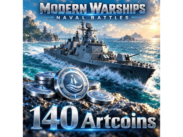 Modern Warships: Naval Battles — 140 Artcoins (пополнение по Player ID)