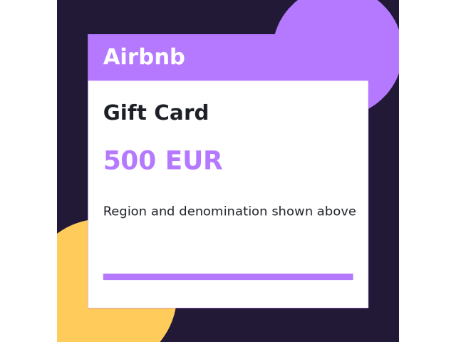 Airbnb (PT) 500 EUR - цифровая карта