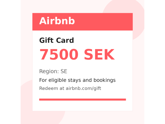 Airbnb (SE) 7500 SEK - цифровая карта