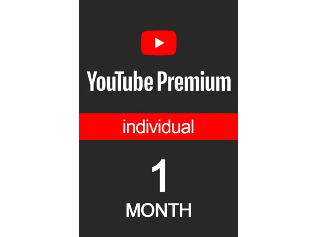 YouTube Premium, 1 месяц — индивидуальная подписка — YouTube