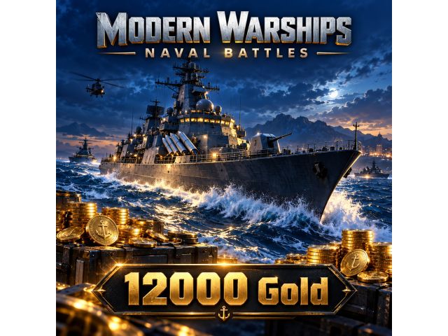 Modern Warships: Naval Battles — 12000 Gold (пополнение по Player ID)