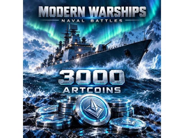 Modern Warships: Naval Battles — 3000 Artcoins (пополнение по Player ID)