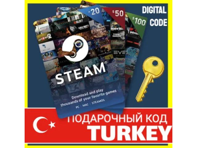 Steam Wallet (TR) 20 USD Турция - цифровая карта