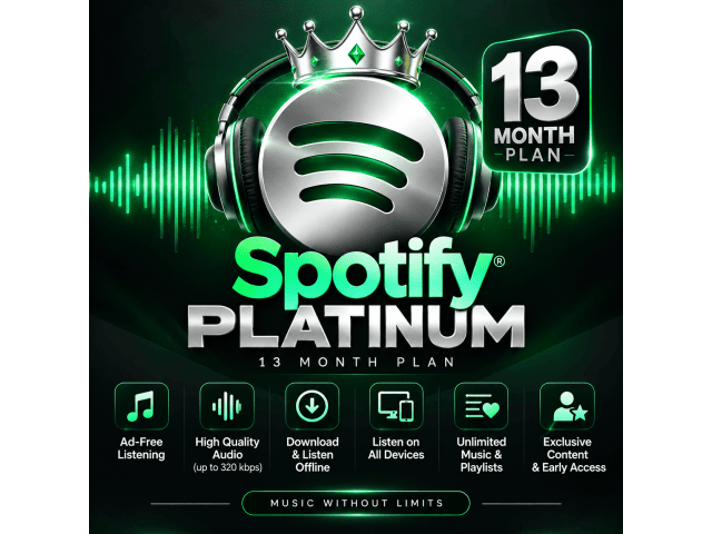 SPOTIFY PREMIUM | Platinum 13 Month