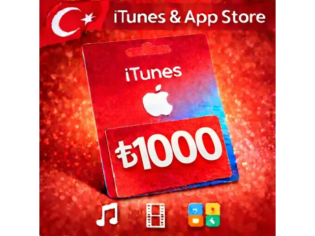 App Store &amp; iTunes (TR) 1000 TRY Турция - цифровая карта