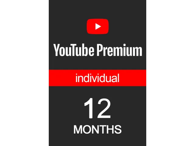 YouTube Premium, 12 месяц — индивидуальная подписка — YouTube