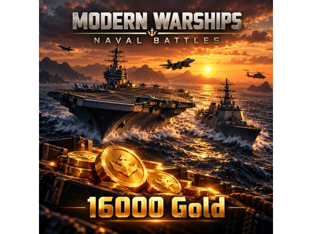 Modern Warships: Naval Battles — 16000 Gold (пополнение по Player ID)