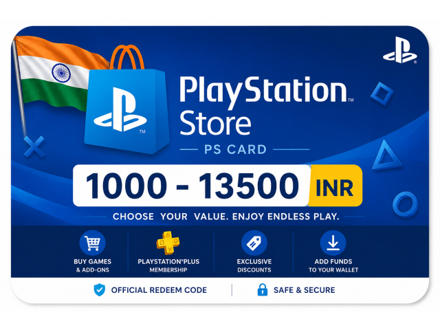 PlayStation(PSN) 1000-9000 INR(Rupee) India