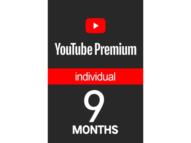 YouTube Premium, 9 месяц — индивидуальная подписка — YouTube