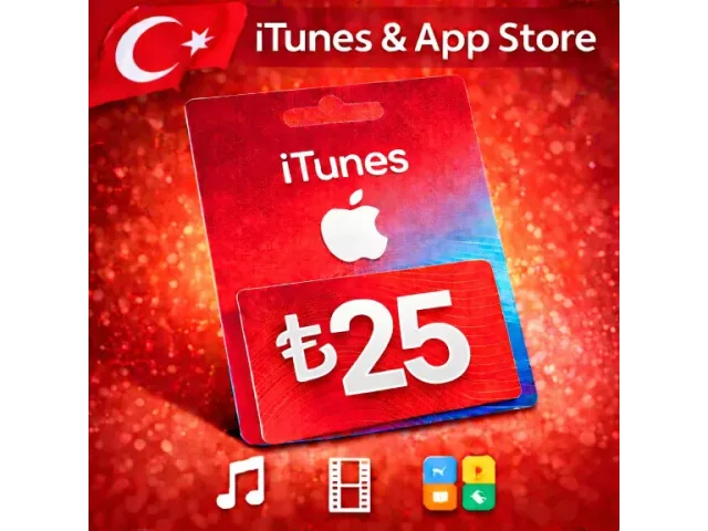 App Store &amp; iTunes (TR) 25 TRY Турция - цифровая карта
