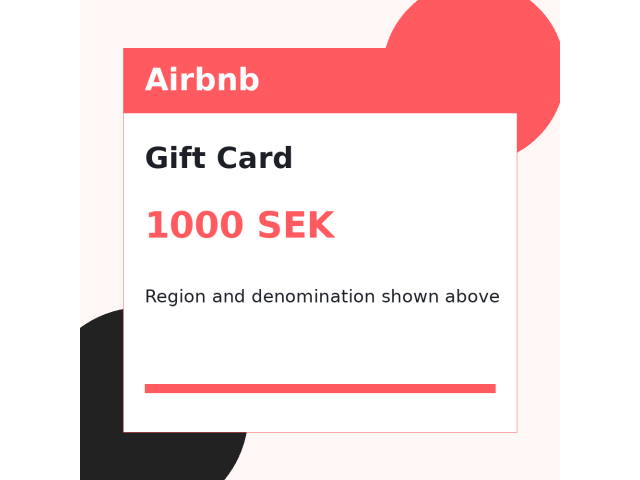Airbnb (SE) 1000 SEK - цифровая карта