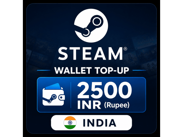 STEAM WALLET TOP-UP  2500 INR(Rupee) INDIA