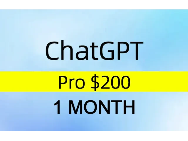 ChatGPT Pro — тарифный план за $200 — пополнение вручную (на 1 месяц)