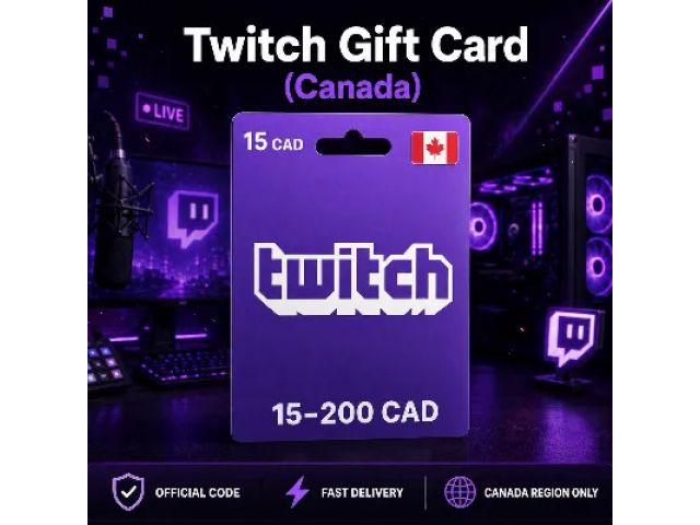 Twitch (CA) 25 CAD Канада - цифровая карта