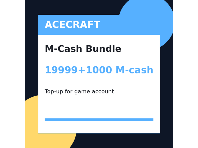 Acecraft 19999+1000 M-cash - пополнение