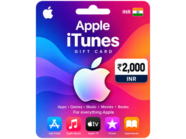 Apple iTunes/AppStore Gift Card  2000 (Rupee) INR