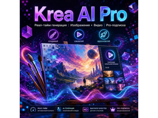 Krea AI Pro Месячная подписка на ваш аккаунт