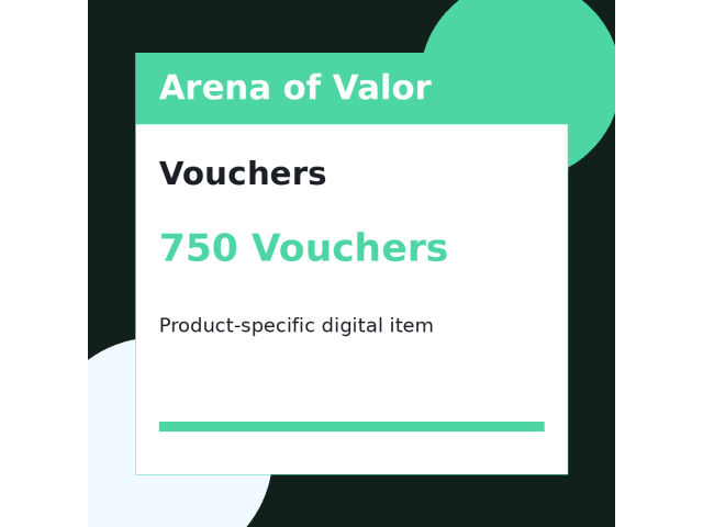 Arena of Valor (EU) 750 Vouchers - пополнение