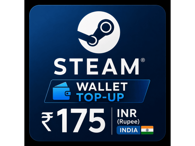 STEAM WALLET TOP-UP  175 INR(Rupee) INDIA