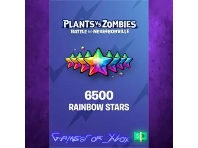 Plants vs. Zombies: Battle for Neighborville™ (Xbox, Rainbow Stars) 5000 + 1500 Rainbow Stars - цифровая карта