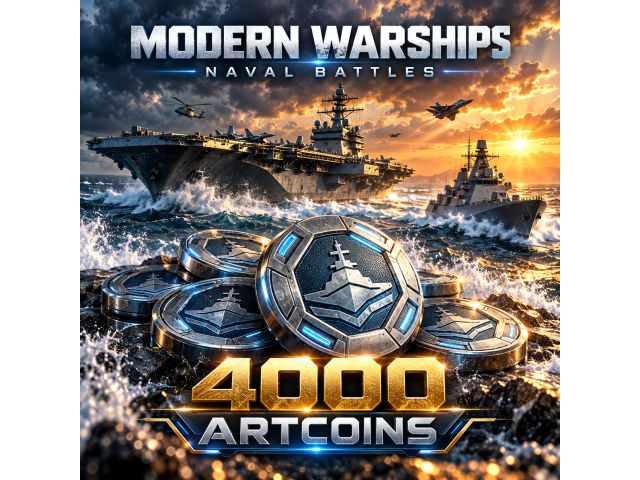 Modern Warships: Naval Battles — 4000 Artcoins (пополнение по Player ID)